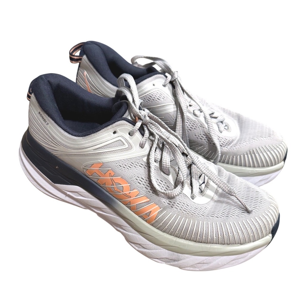 Hoka One One Bondi 7 Womens Running Shoes Athletic comfort Sneaker size 10D Wide